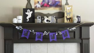 Halloween Craft: Purple Cat Garland