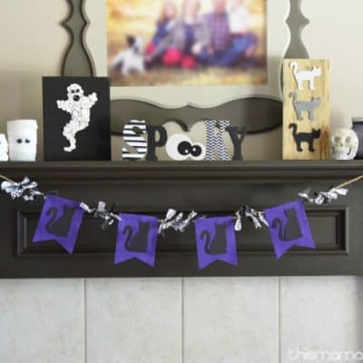 Purple Felt Halloween Garland craft