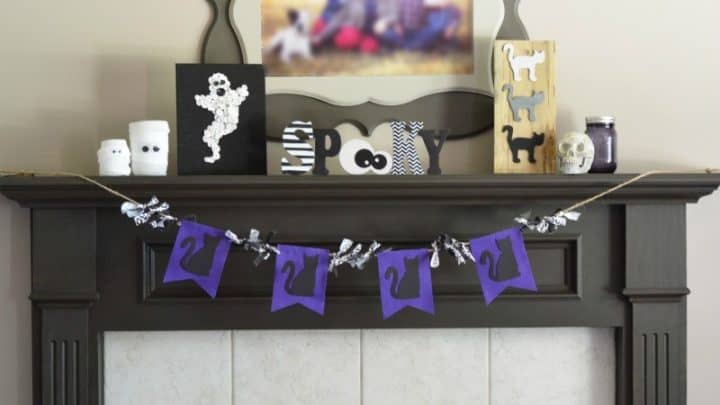 Halloween Craft: Purple Cat Garland