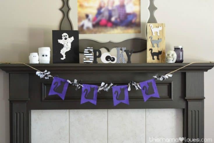 Purple Felt Halloween Garland craft