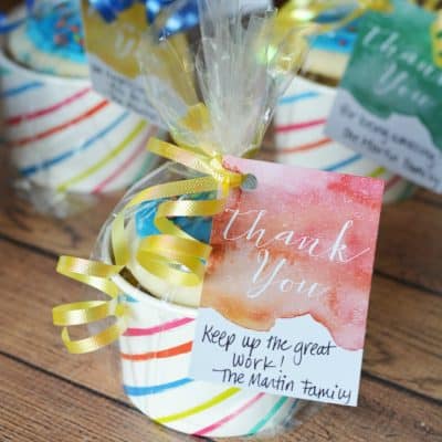 Simple Homemade Thank You Gift Idea {Free Printable}