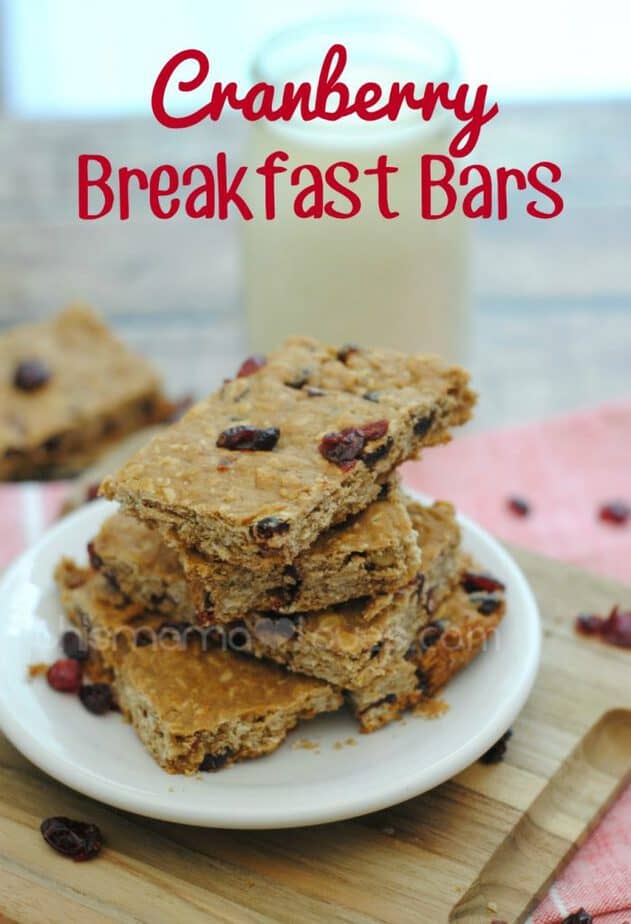 Cranberry Breakfast Bars Recipe- This Mama Loves