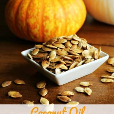 Coconut Oil Roasted Pumpkin Seeds with Basil, Lime, and Sea Salt