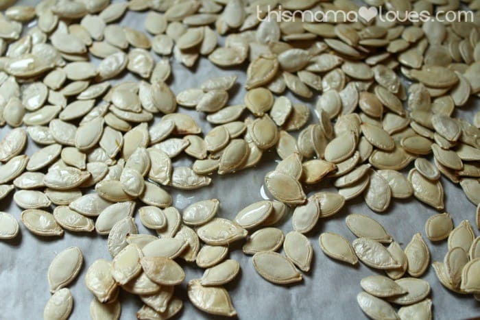 Coconut Oil Roasted Pumpkin Seeds with Basil, Lime, and Sea Salt