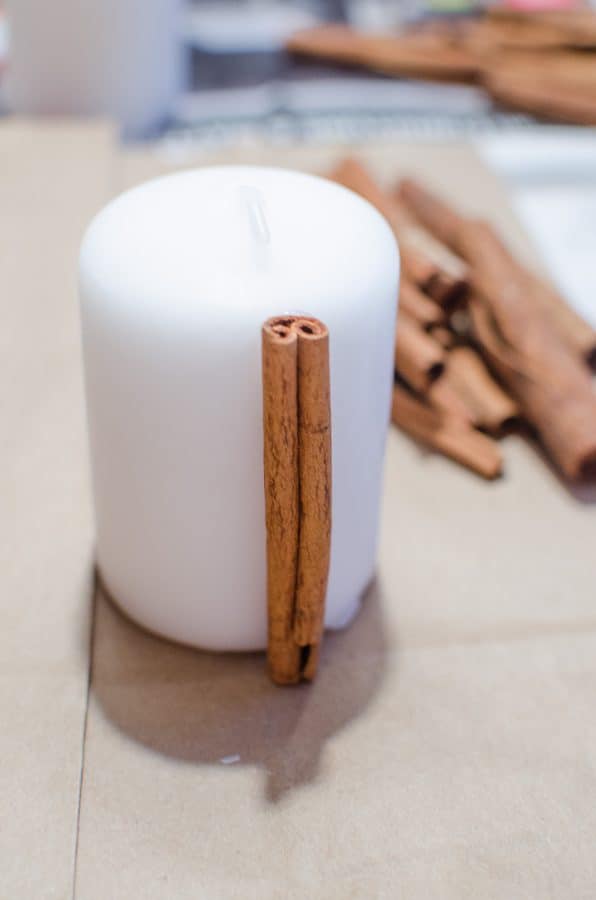 DIY Festive Cinnamon Candles Craft from This Mama Loves