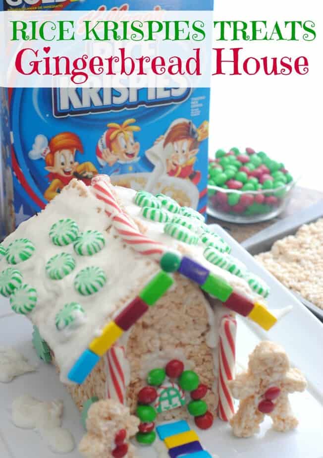 Rice Krispies Treat Gingerbread House This Mama Loves