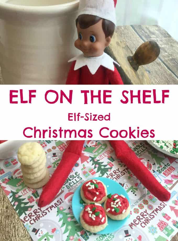 Elf on the Shelf Elf Sized Christmas Cookies from This Mama Loves