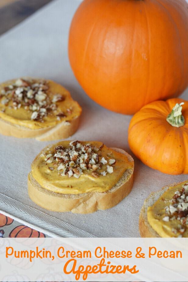 Pumpkin Cream Cheese Pecan Appetizers- This Mama Loves