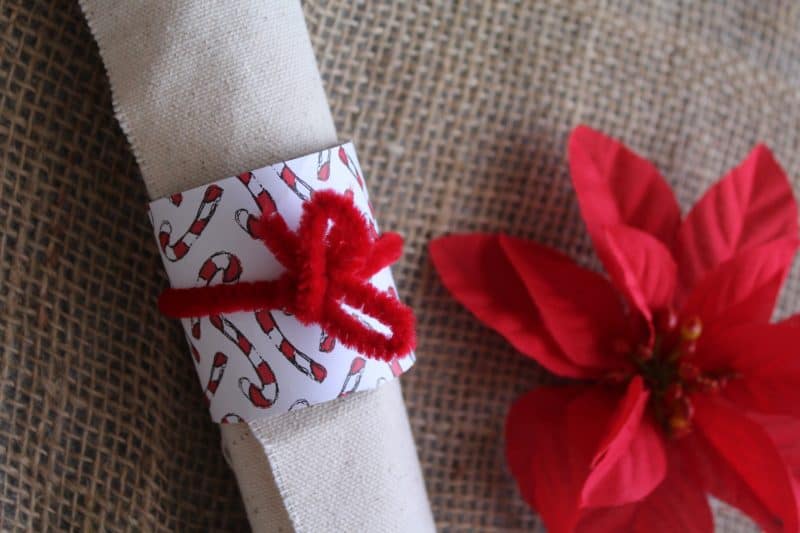 Easy DIY Holiday Napkin Rings Craft for Holiday Brunch from This Mama Loves