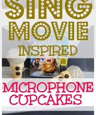 SING Movie Night & Edible SING Microphone Cupcakes