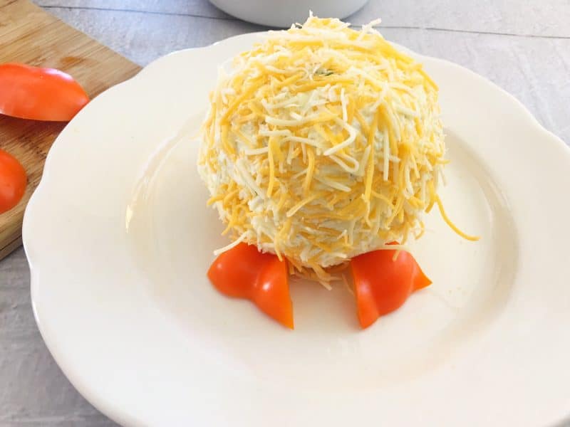 Spring Chick Cheeseball Easter Appetizer Recipe from This Mama Loves