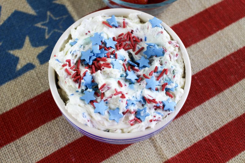 Patriotic Cake Batter Dip Recipe