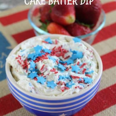 Red, White & Blue Patriotic Cake Batter Dip Recipe