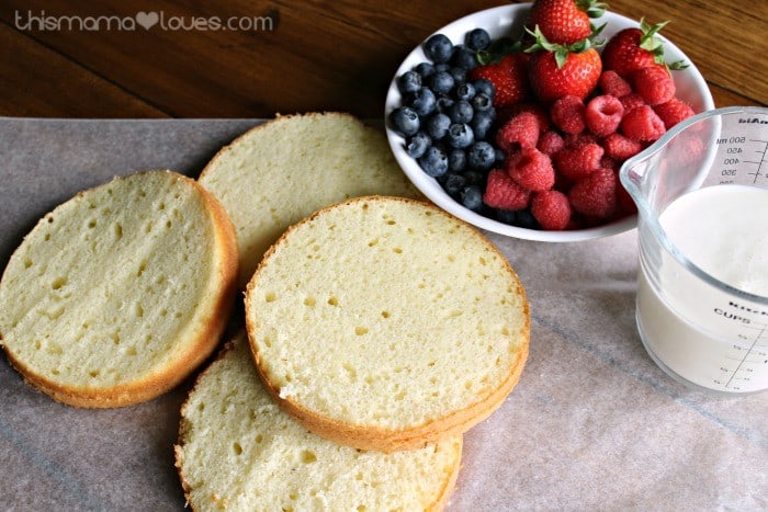 Patriotic Triple Berry Layer Cake