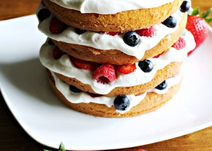 Patriotic Triple Berry Layer Cake