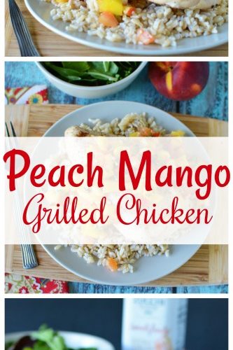 Peach Mango Grilled Chicken Recipe with Sweet Fruity Olive Oil from This Mama Loves
