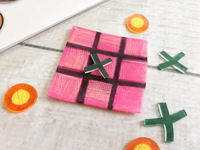 How to make a shrinky dinks game - tic tac toe