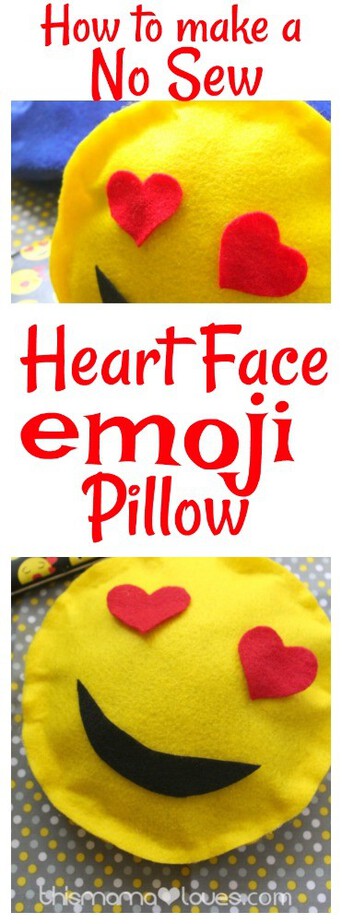 heart emoji pillow