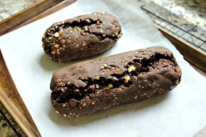 Double Chocolate Almond Biscotti to go with our Cappuccino Gelato
