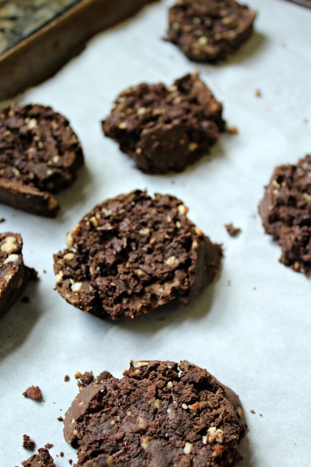 Double Chocolate Almond Biscotti to go with our Cappuccino Gelato