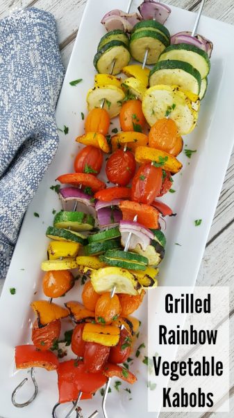 Grilled Rainbow Vegetable Kabobs from J