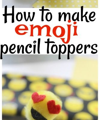 How to make emoji pencil toppers from This Mama Loves