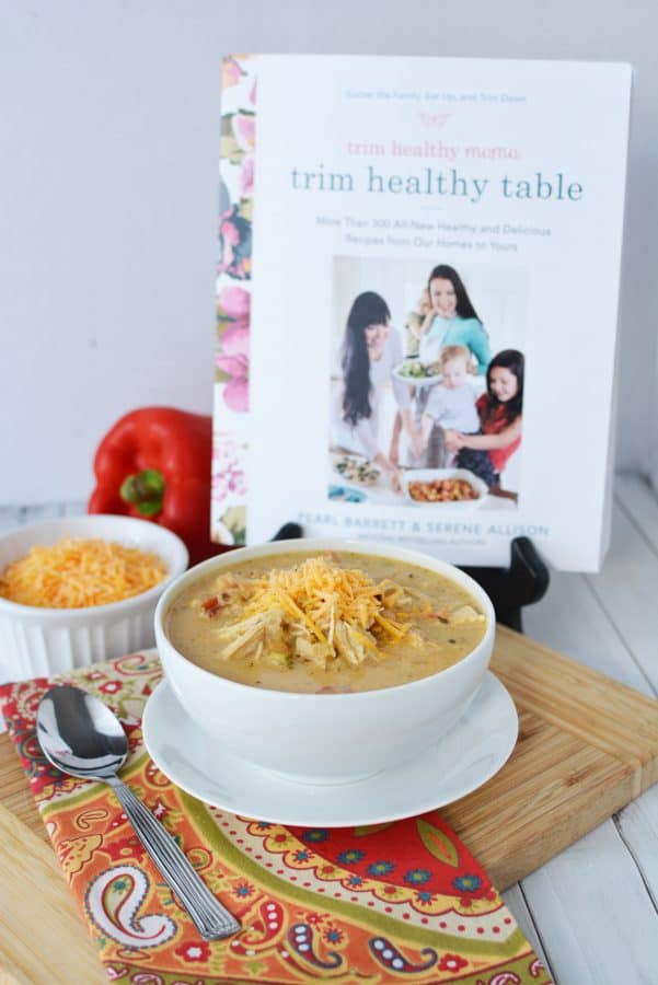 Instant Pot Creamy Verde Chicken Chili Recipe from Trim Healthy Mama #TrimHealthyTable