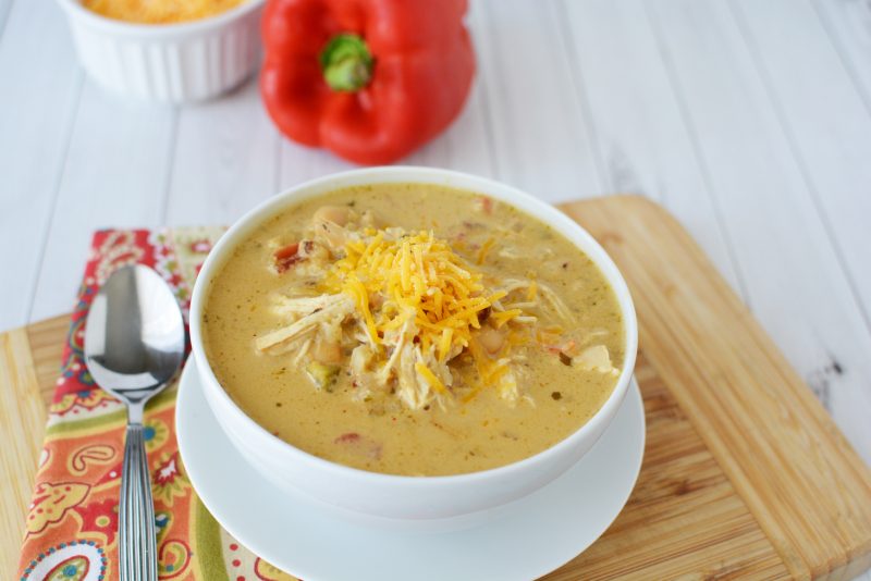 Instant Pot Creamy Verde Chicken Chili Recipe from Trim Healthy Mama #TrimHealthyTable