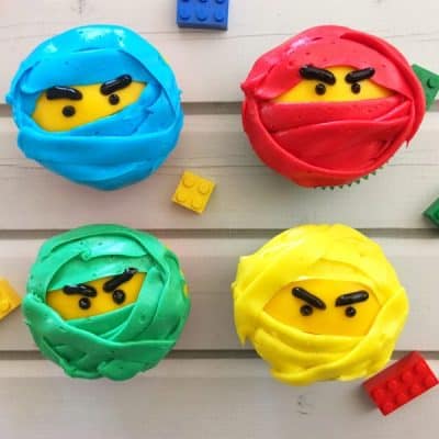 Easy LEGO NINJAGO Movie Cupcakes from This Mama Loves