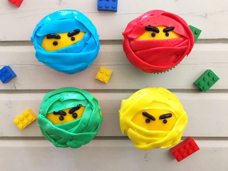 Easy LEGO NINJAGO Movie Cupcakes from This Mama Loves