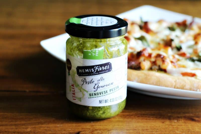 Chicken Pesto Pizza Recipe from This Mama Loves