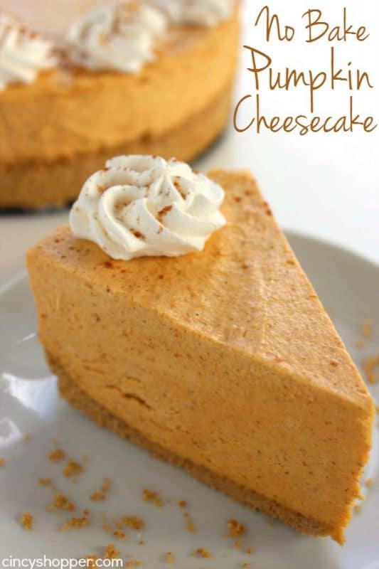 No Bake Pumpkin Cheesecake from Cincy Shopper