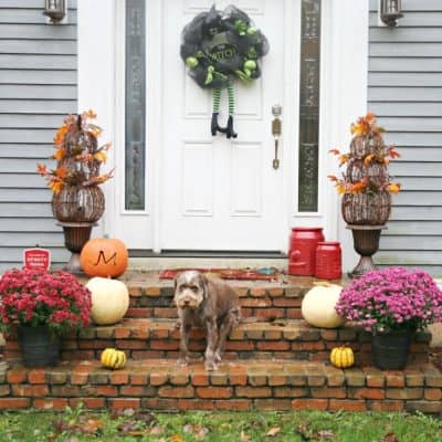 front door decor idea for fall