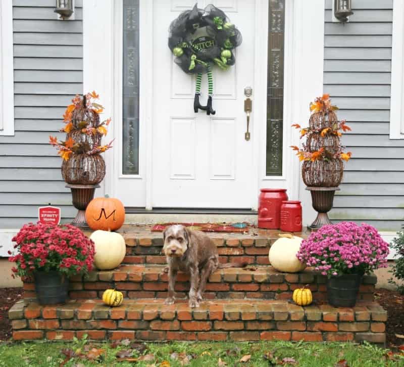 front door decor idea for fall 