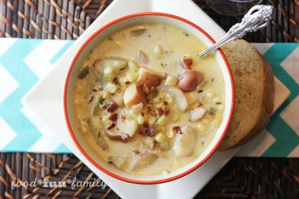 Instant Pot Bacon Corn and Potato Chowder from Food Fun Family