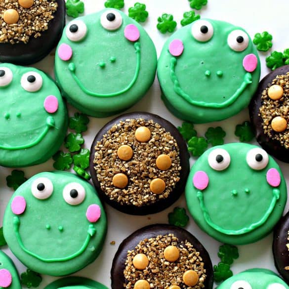 chocolate covered leprechaun cookies