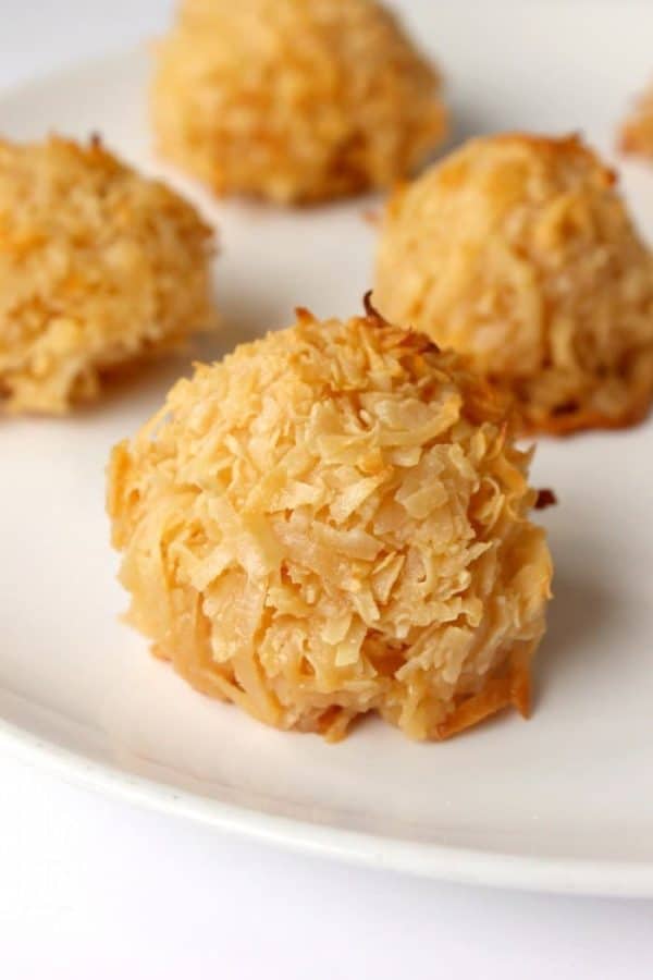 3 Ingredient Toasted Coconut Cookies from Simple Sweet Recipes