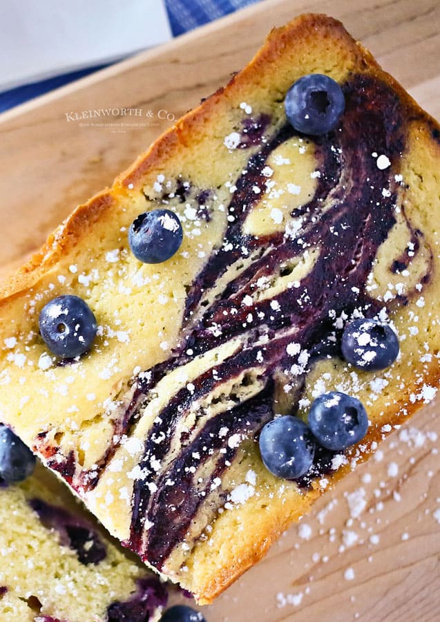 Blueberry Swirl Pound Cake from Kleinworth and Co.