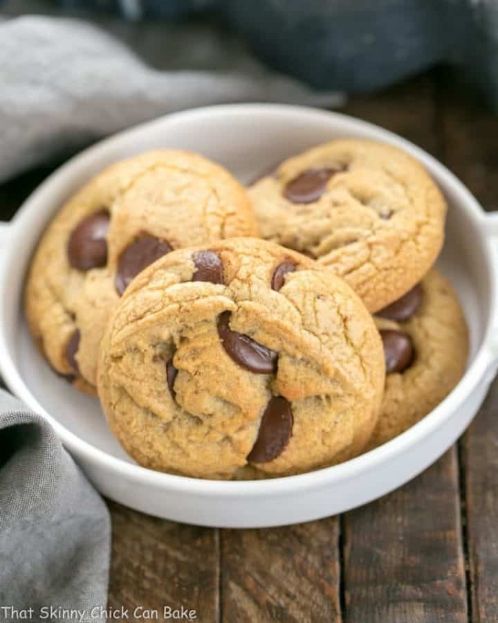 Brown Butter Chocolate Chip Cookies from That Skinny Chick Can Bake