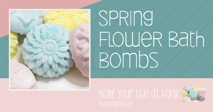 DIY Spring Flower Bath Bombs from This Mama Loves