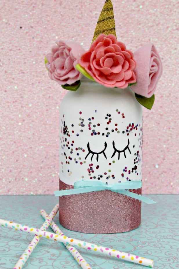 Cute DIY Mason Jar Unicorn Craft Tutorial 2