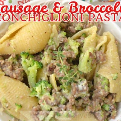 Sausage and Broccoli Conchiglioni Pasta