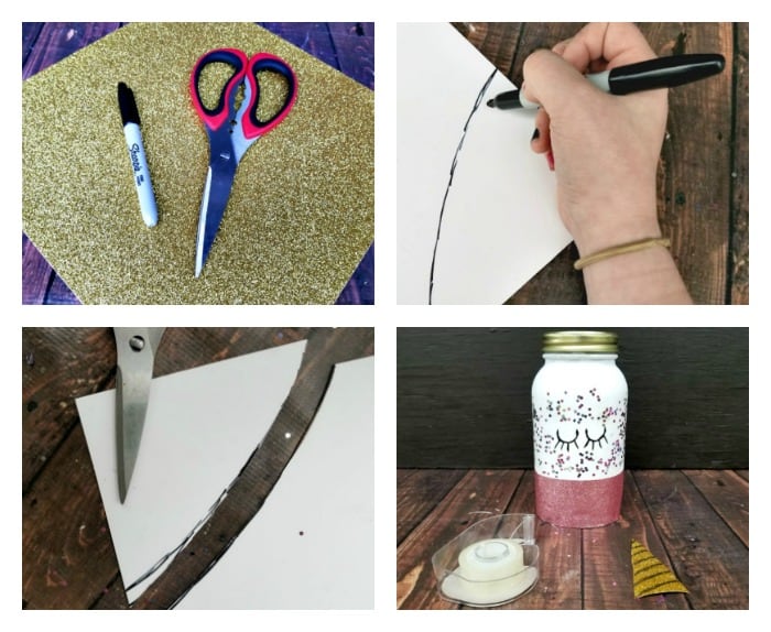 Cute DIY Mason Jar Unicorn Craft Tutorial step 5