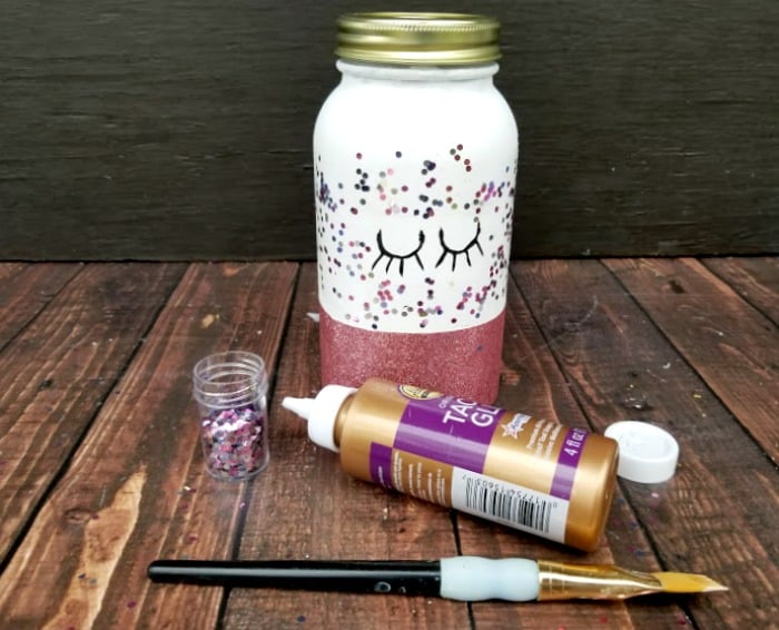 Cute DIY Mason Jar Unicorn Craft Tutorial step 4