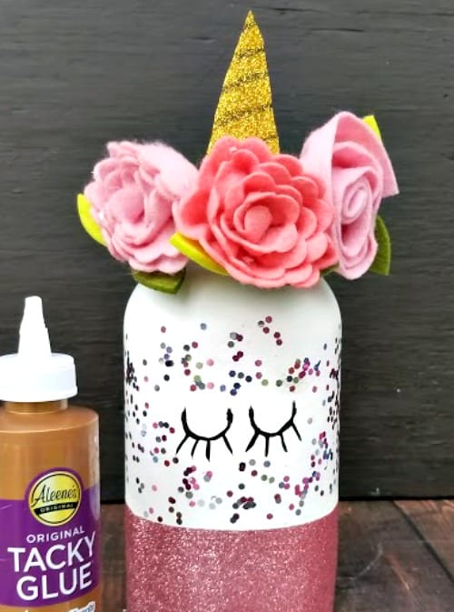 Cute DIY Mason Jar Unicorn Craft Tutorial step 6