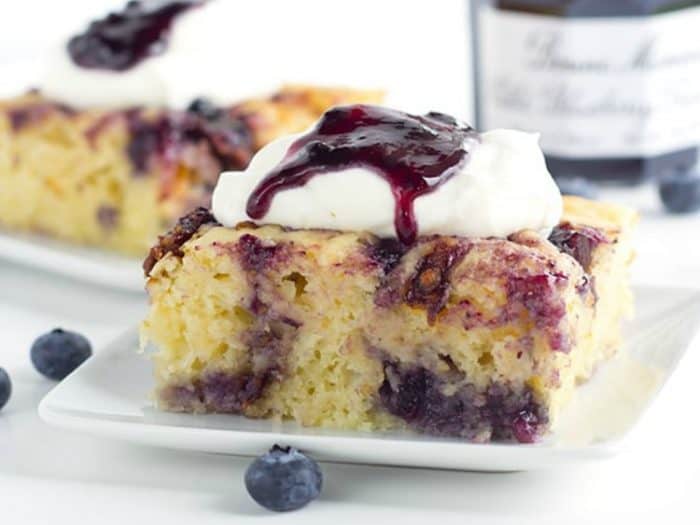 Bacon Blueberry Baked Pancakes from Cookie Dough and Oven Mitt