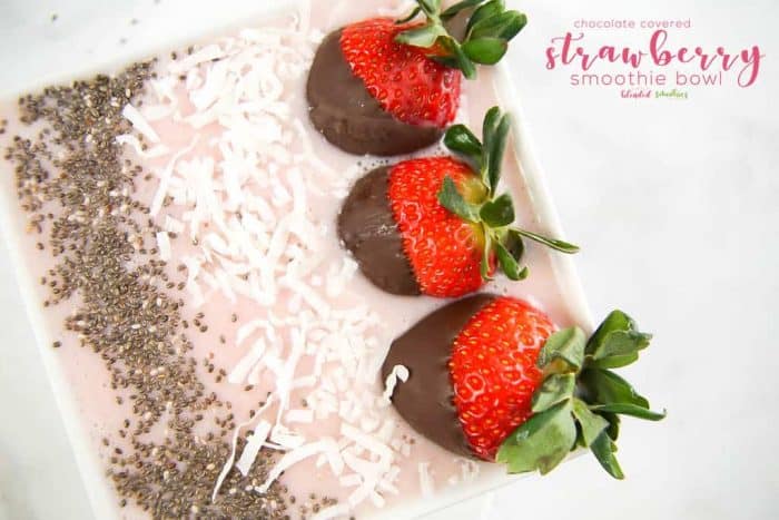 Chocolate Covered Strawberry Smoothie Bowl from Simply Blended Smoothies