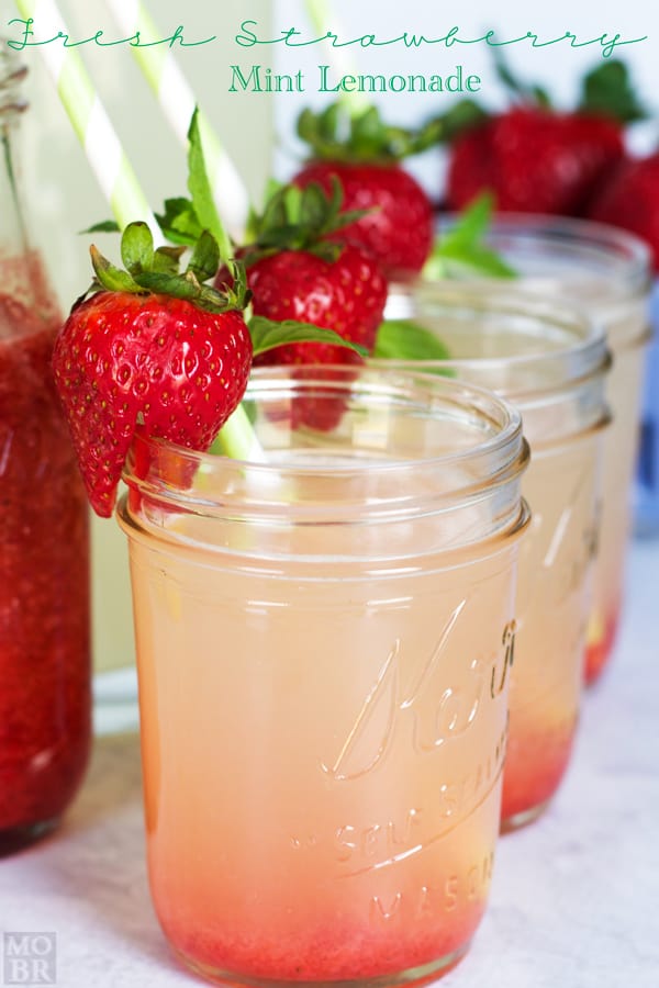 Fresh Strawberry Mint Lemonade from Embellishmints