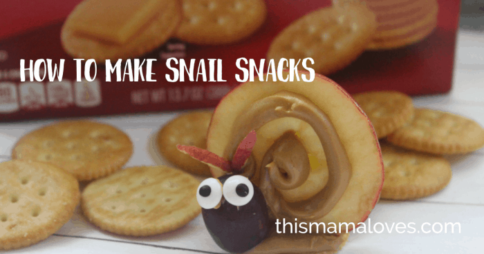 How to make snail snacks from This Mama Loves