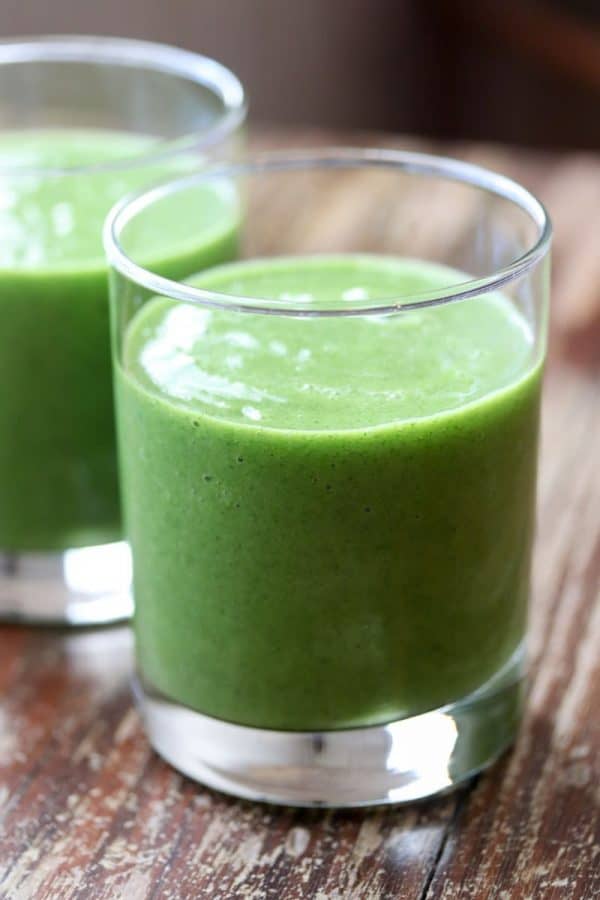 MANGO PINEAPPLE KALE SMOOTHIE from This Gal Cooks